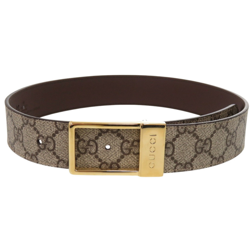 Gucci Square Buckle GG Belt 722370 Supreme Beige 1141 GUCCI Men's